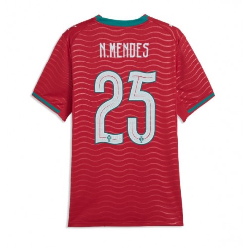 Dámy Fotbalový dres Portugalsko Nuno Mendes #25 MS 2026 Domácí Krátký Rukáv